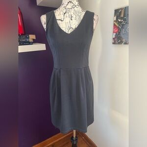 Aqua Charcoal Gray Sleeveless Dress